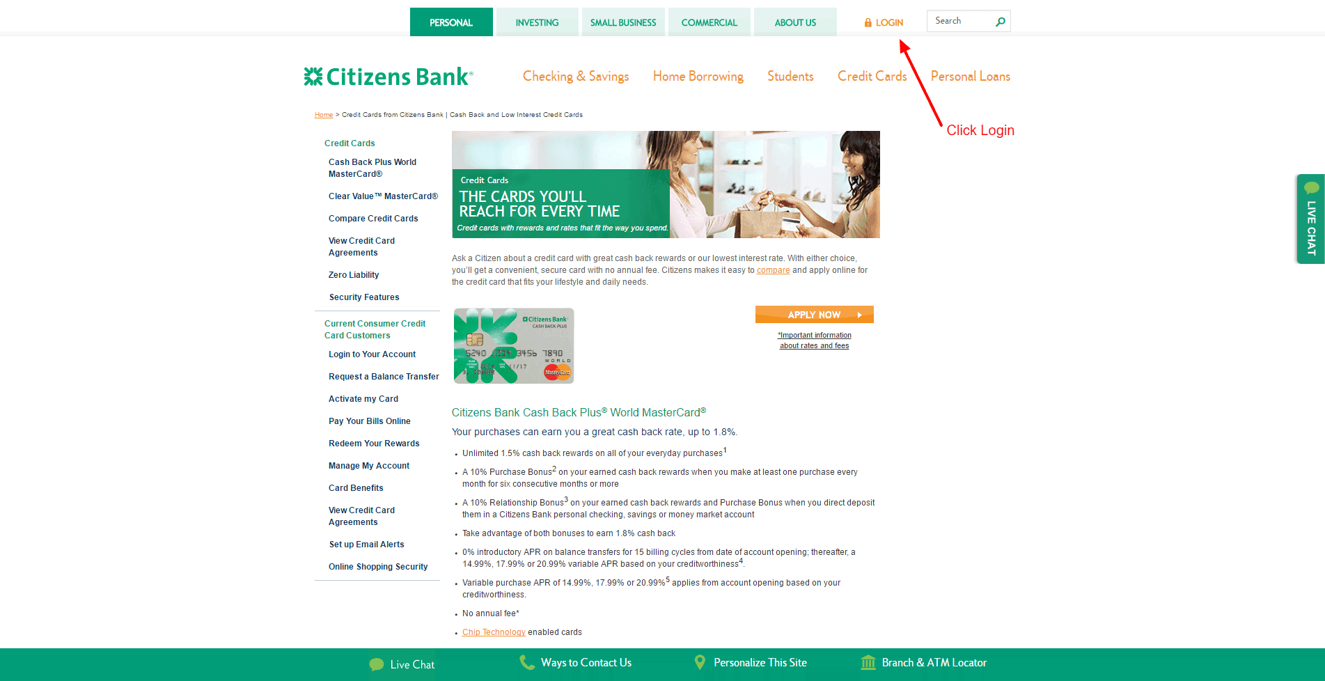 Citizens Bank Credit Card Online Login Cc Bank