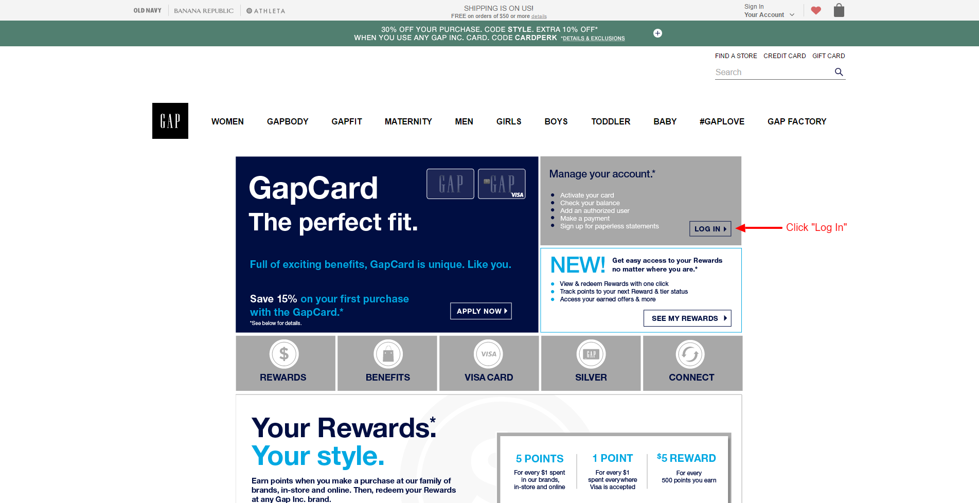 Gap Credit Card Online
