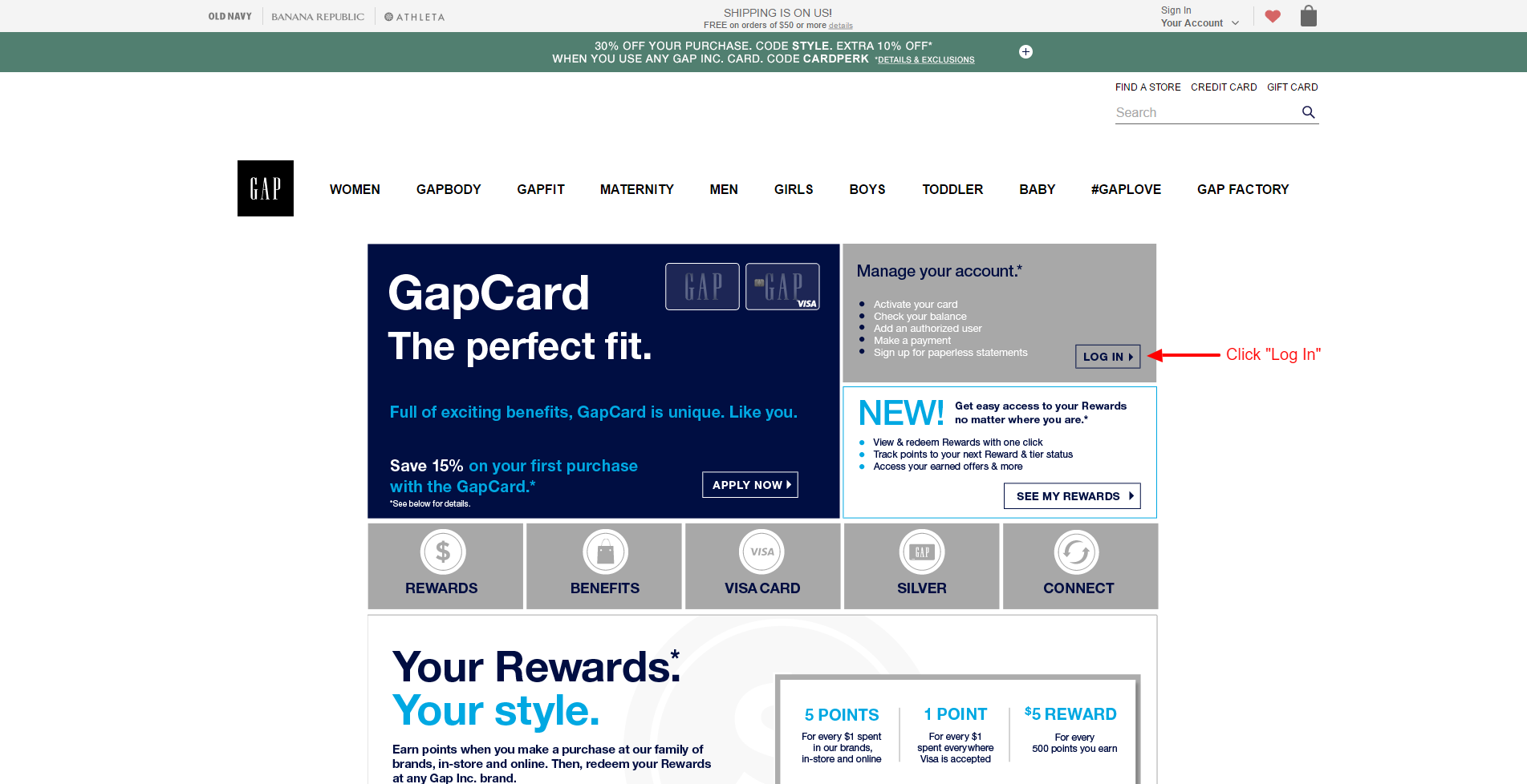 Gap Card Member Services