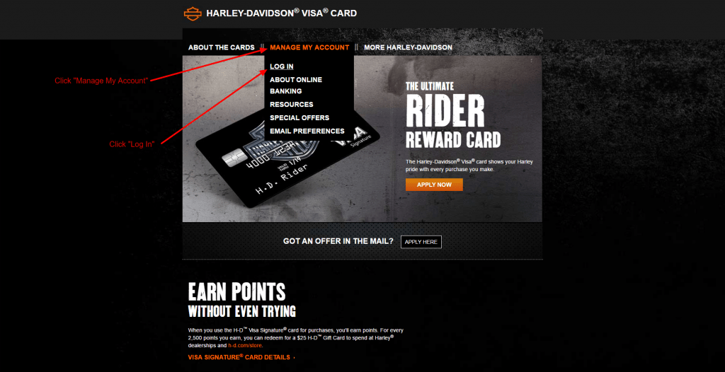 Harley Davidson Credit Card Online Login CC Bank   01 Hdvisa Login 01 1024x526 