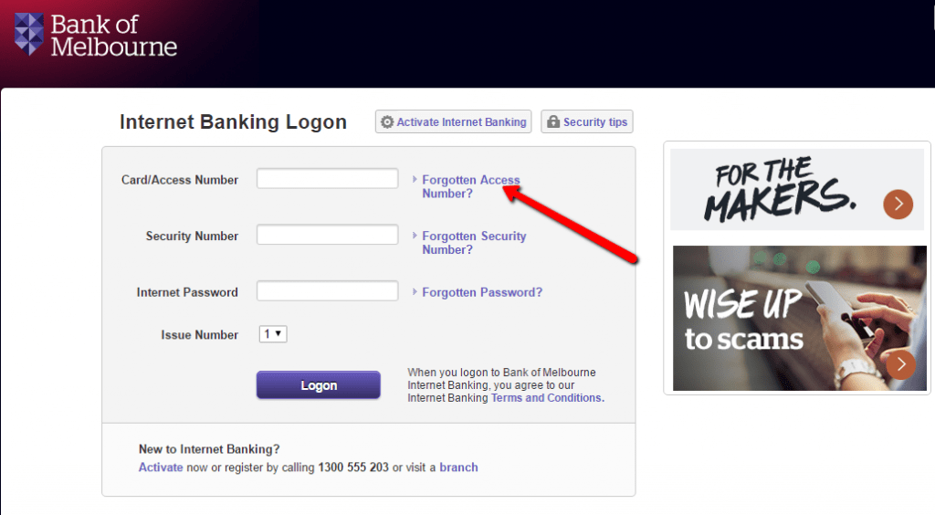 Bank of Melbourne Online Banking Login