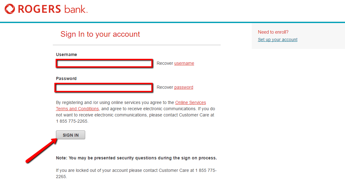 Rogers Bank Online Banking Login CC Bank