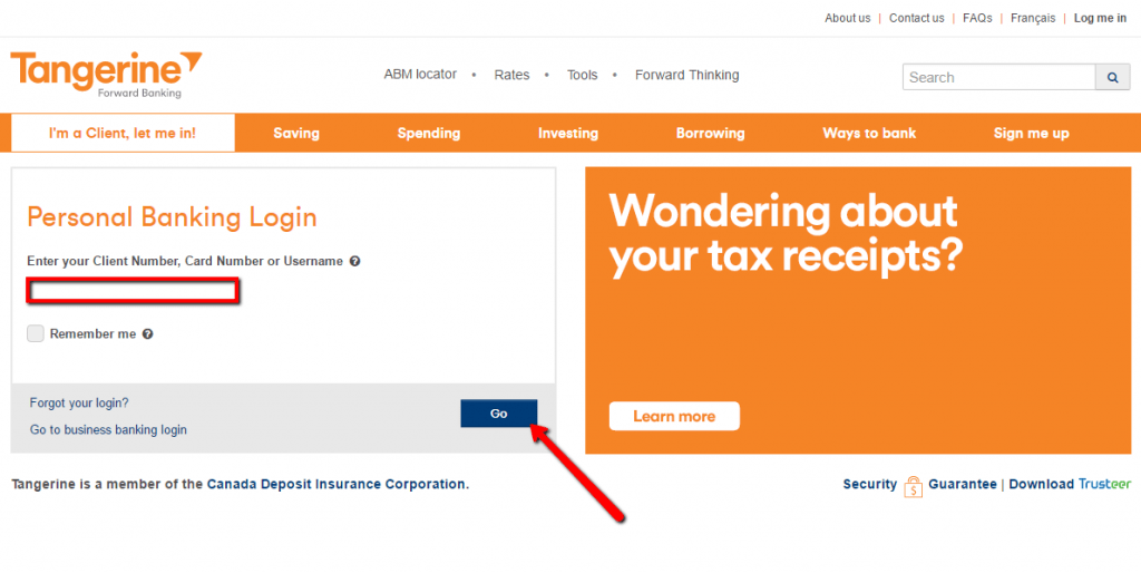 Tangerine Bank Online Banking Login CC Bank