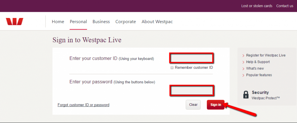 Westpac Online Banking Login - CC Bank