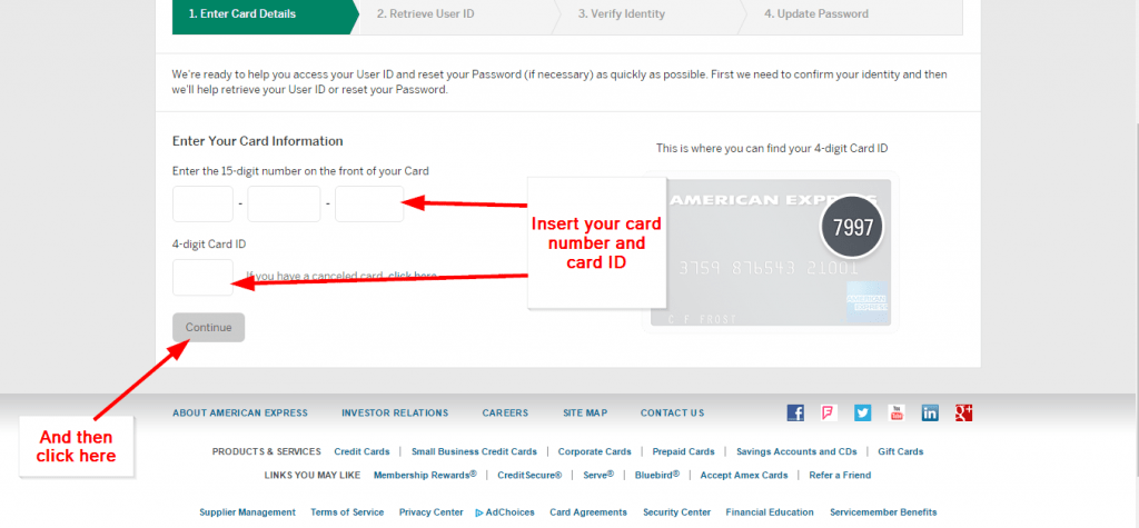 American Express Blue Card Online Login CC Bank
