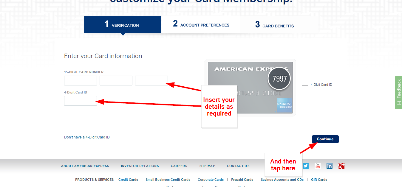 American Express Blue Card Online Login CC Bank