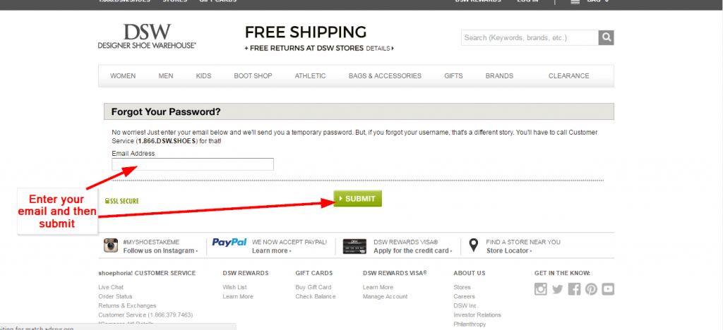 phone number to dsw