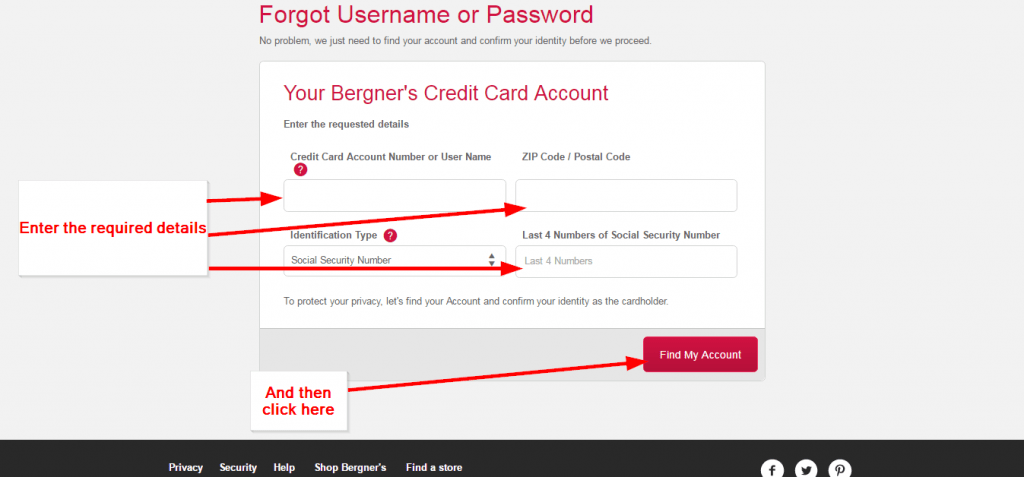 Bergner s Credit Card Online Login CC Bank