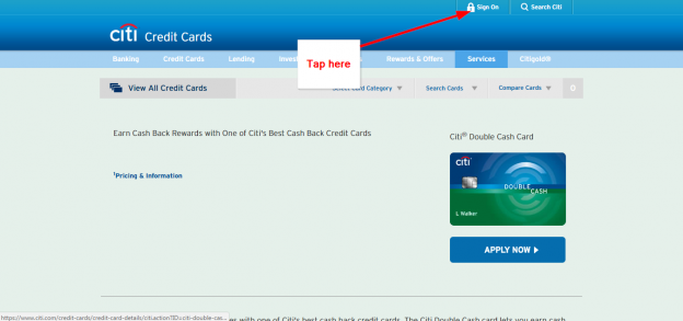 Citi Double Cash Credit Card Online Login - CC Bank