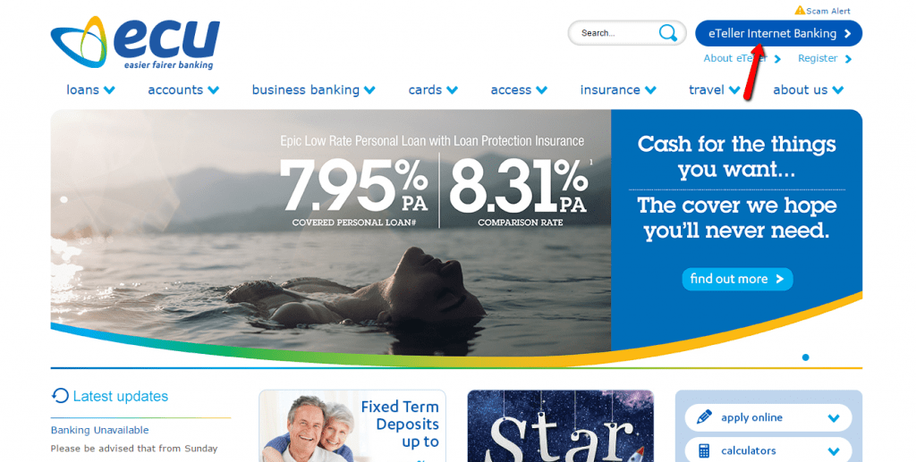 ECU Limited Online Banking Login CC Bank