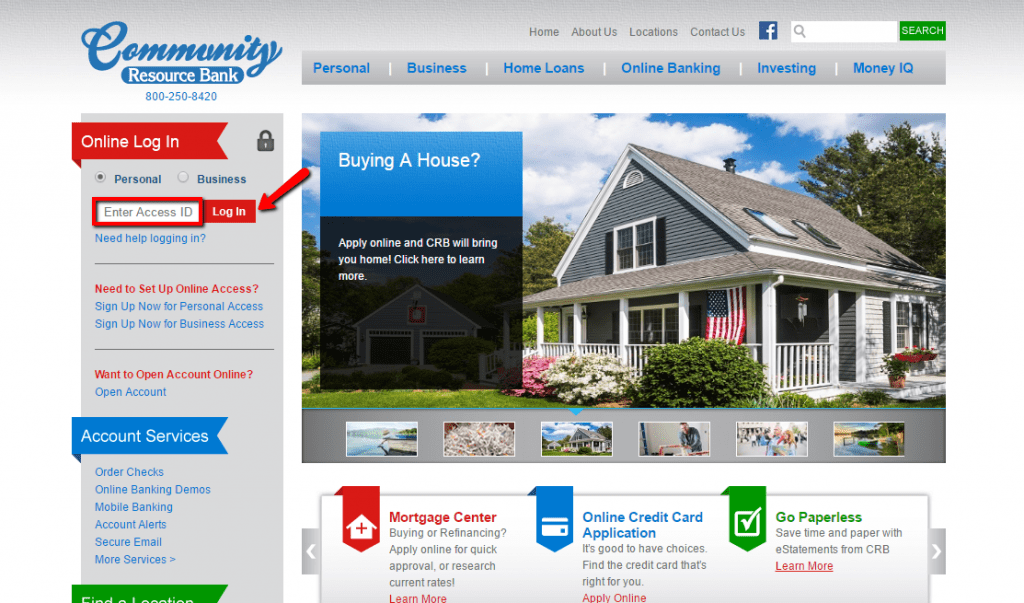Community Resource Bank Online Banking Login CC Bank