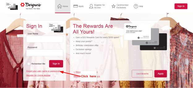 Bergner s Credit Card Online Login CC Bank