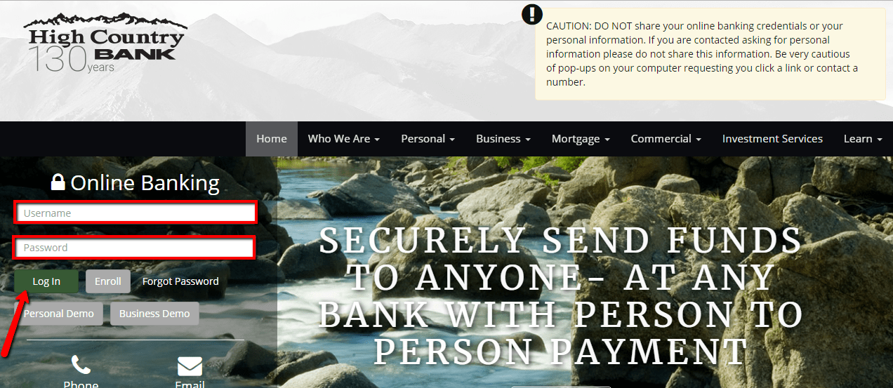 High Country Bank Online Banking Login