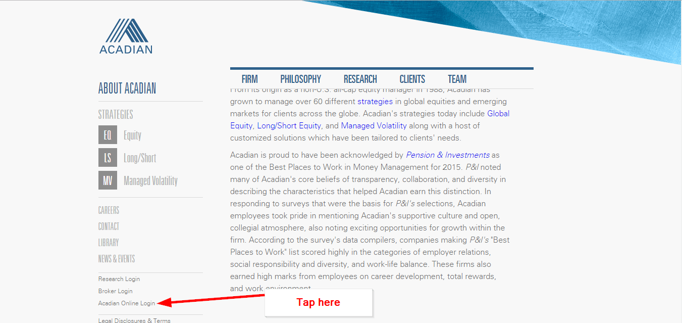 Acadian Asset Management Account Online Login CC Bank