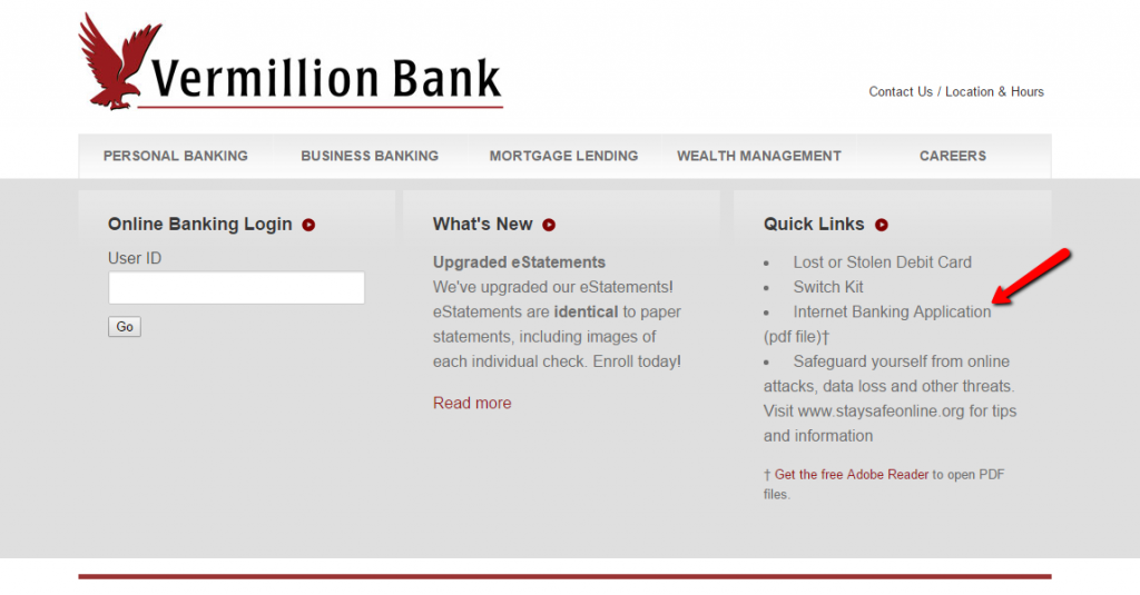 vermilion bank online