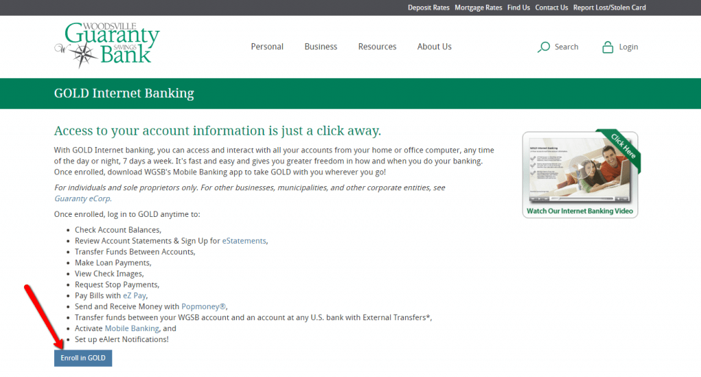 Woodsville Guaranty Savings Bank Online Banking Login CC Bank