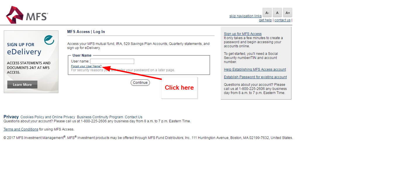 Mfs Investment Account Online Login CC Bank