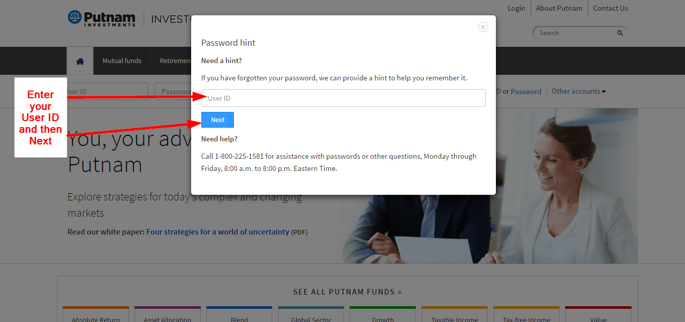 Putnam Investments Account Online Login CC Bank
