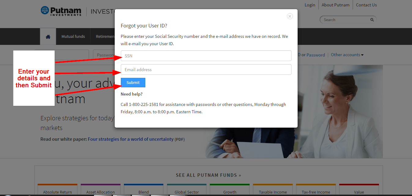 Putnam Investments Account Online Login CC Bank