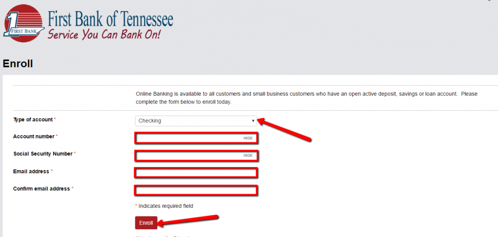 first tennessee bank online application