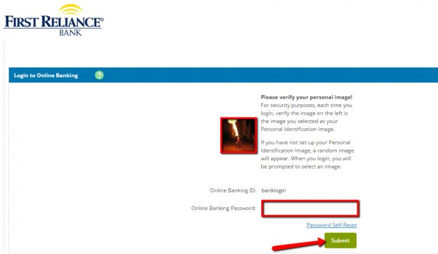 First Reliance Bank Online Banking Login CC Bank