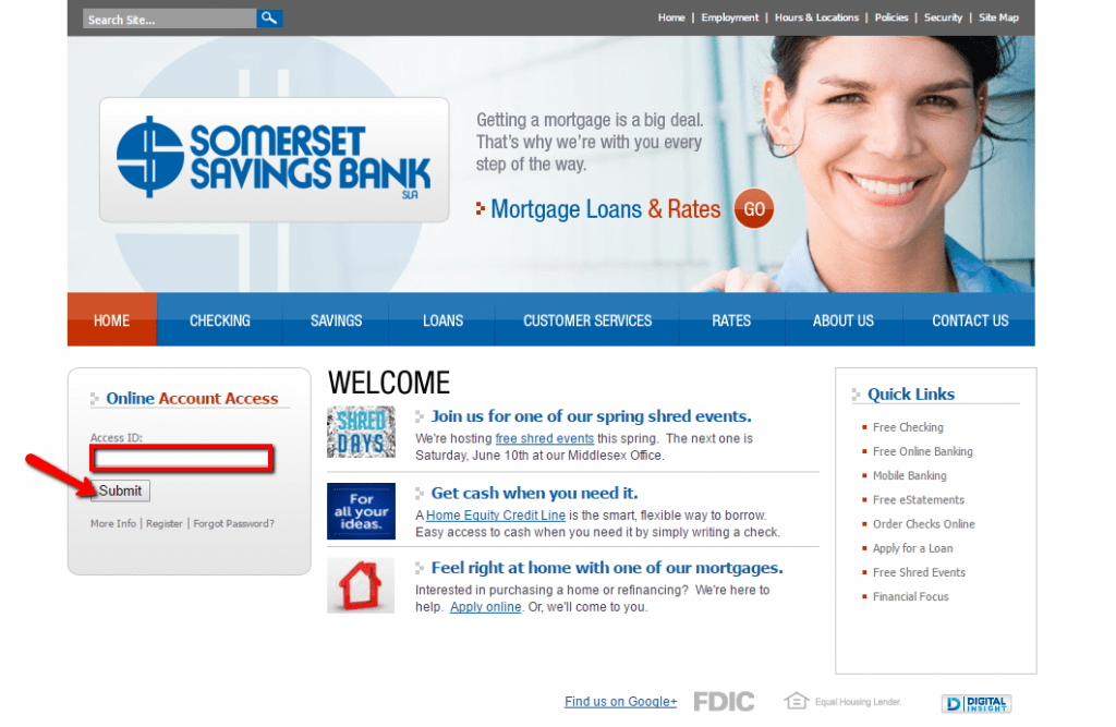 Somerset Savings Bank Online Banking Login - CC Bank