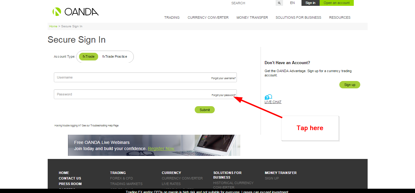 Oanda Account Login