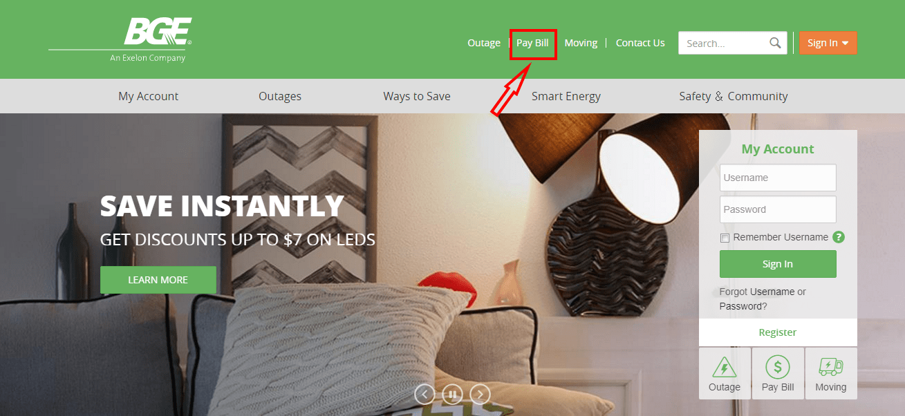 BGE (Baltimore Gas and Electric) Online Bill Pay Login CC Bank