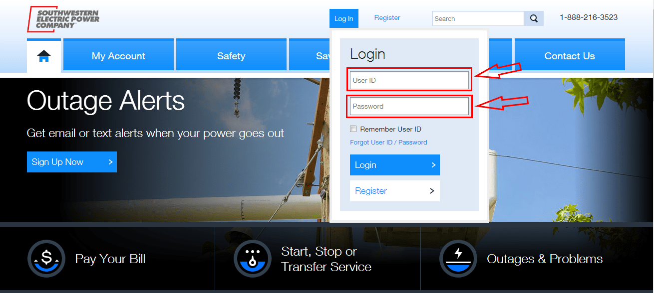 AEP Southwestern Electric Power Online Bill Pay Login CC Bank