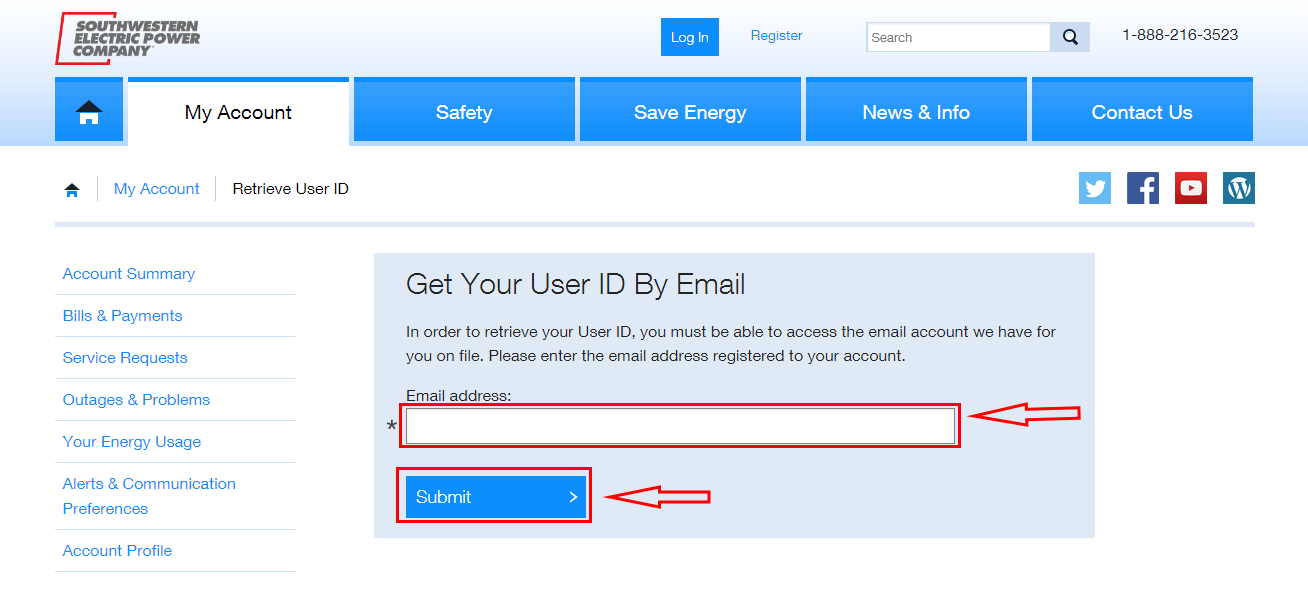 AEP Southwestern Electric Power Online Bill Pay Login CC Bank   SEC 4 