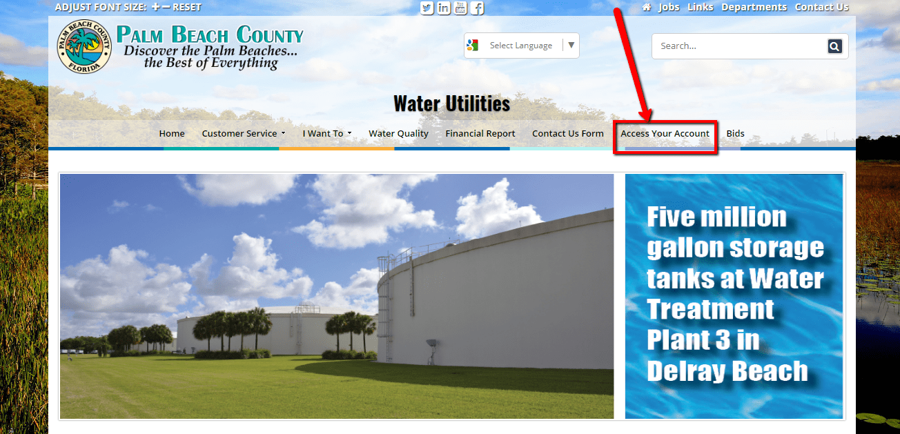 Palm Beach County Water Online Bill Pay Login CC Bank