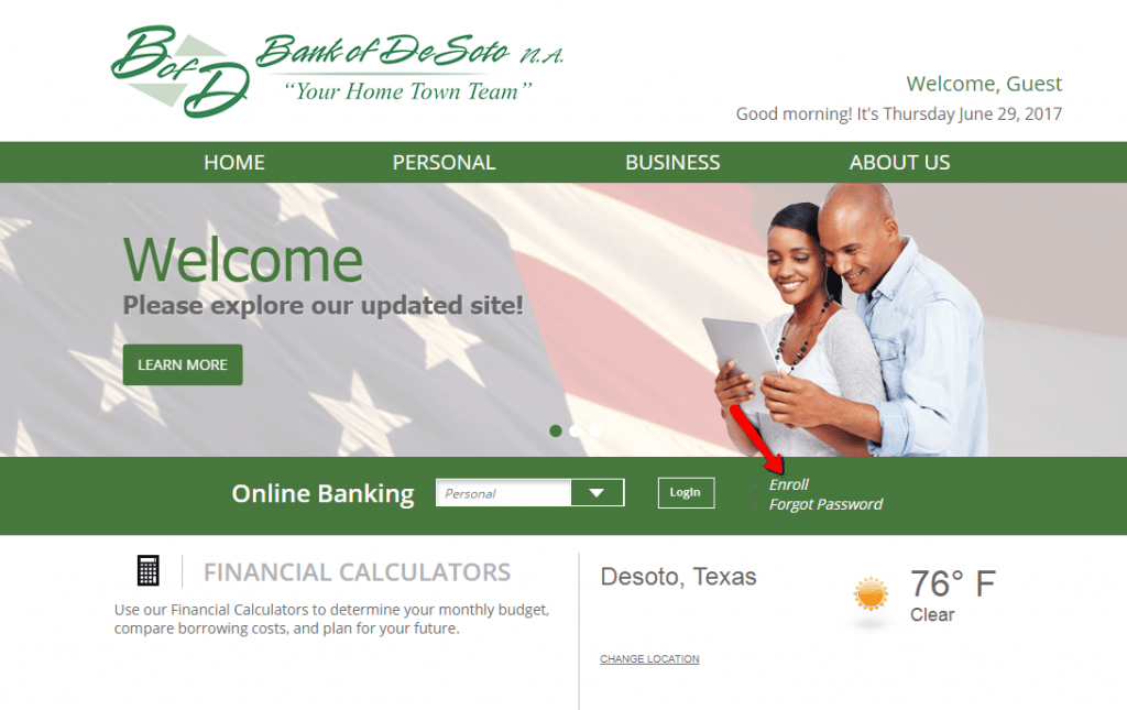 Bank of DeSoto Online Banking Login - CC Bank