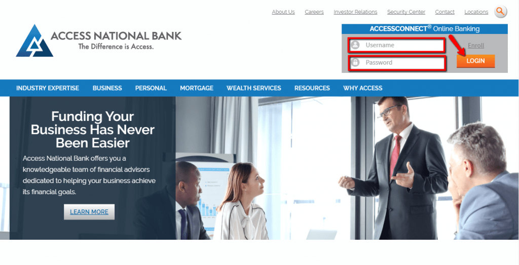 Access National Bank Online Banking Login CC Bank