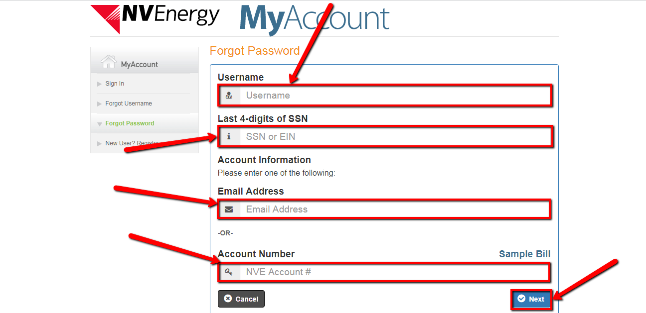 NV Energy Online Bill Pay Login CC Bank