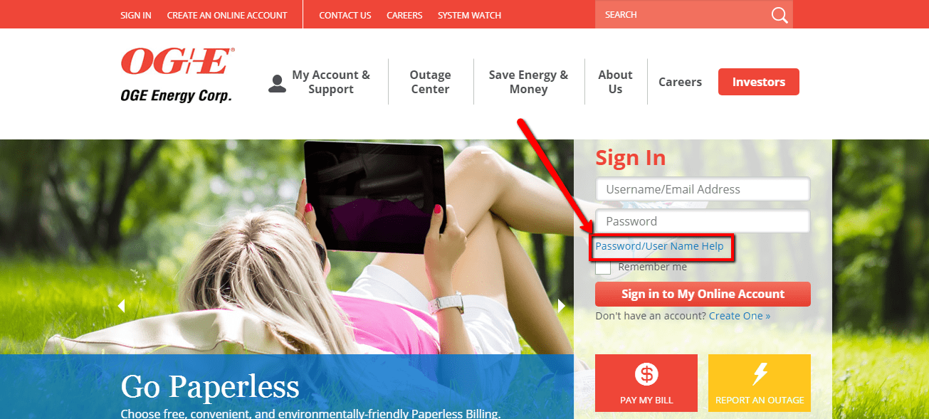 OG&E Online Bill Pay Login CC Bank