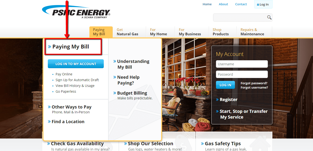PSNC Energy Online Bill Pay Login CC Bank