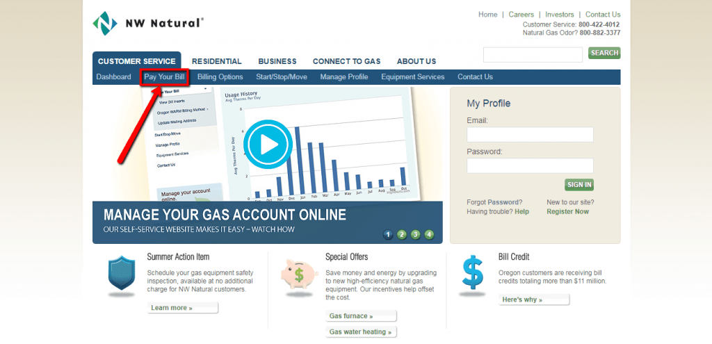 Nw Natural Gas Online Bill Pay