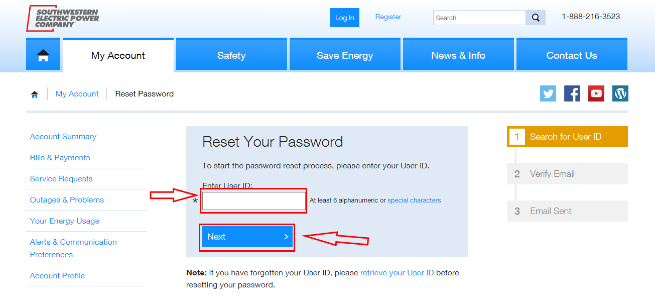 AEP Southwestern Electric Power Online Bill Pay Login CC Bank