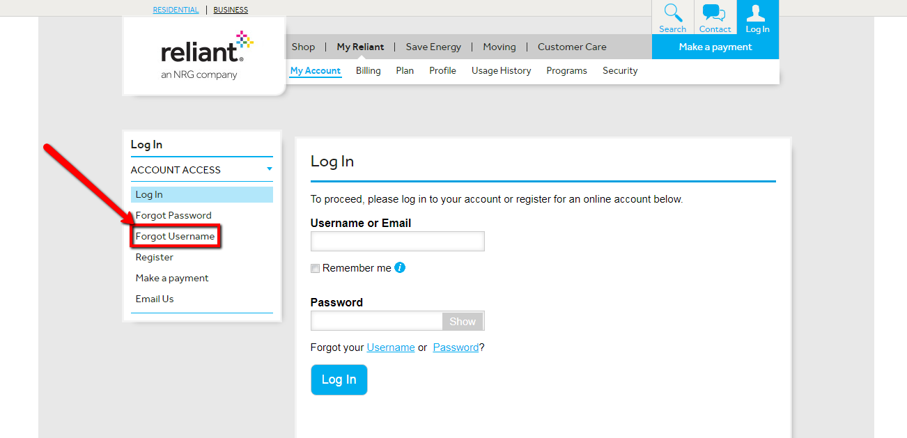 Reliant Energy Online Bill Pay Login CC Bank