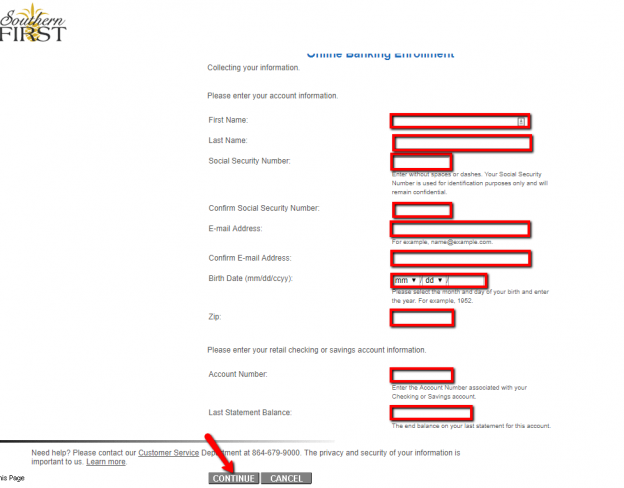 Southern First Bank Online Banking Login CC Bank