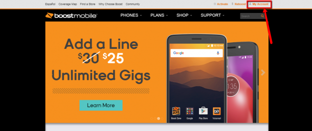 boost mobile pay bill number online