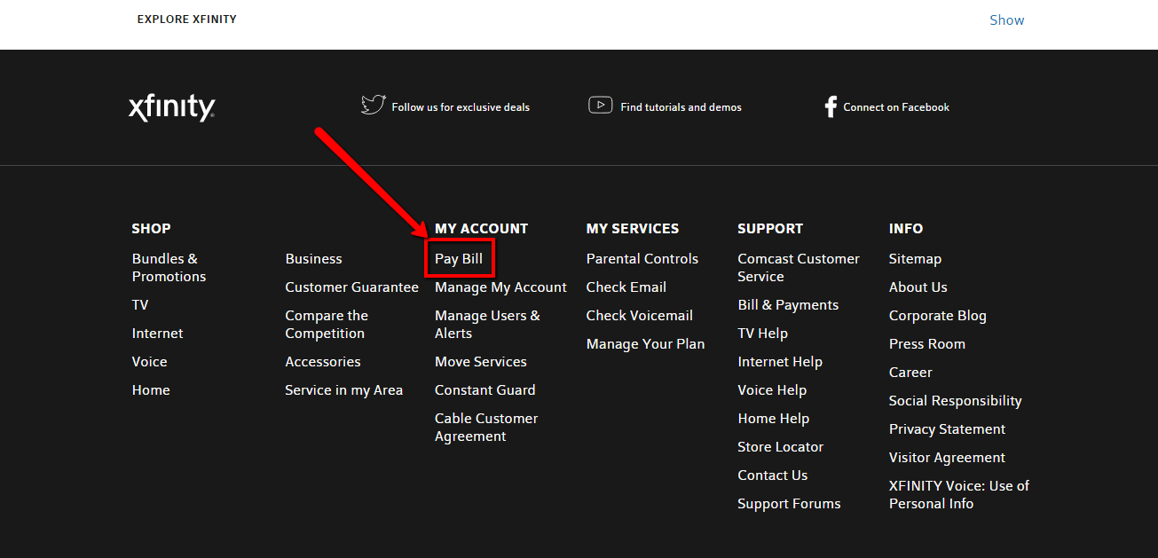 Comcast (xfinity) Online Bill Pay / Login CC Bank