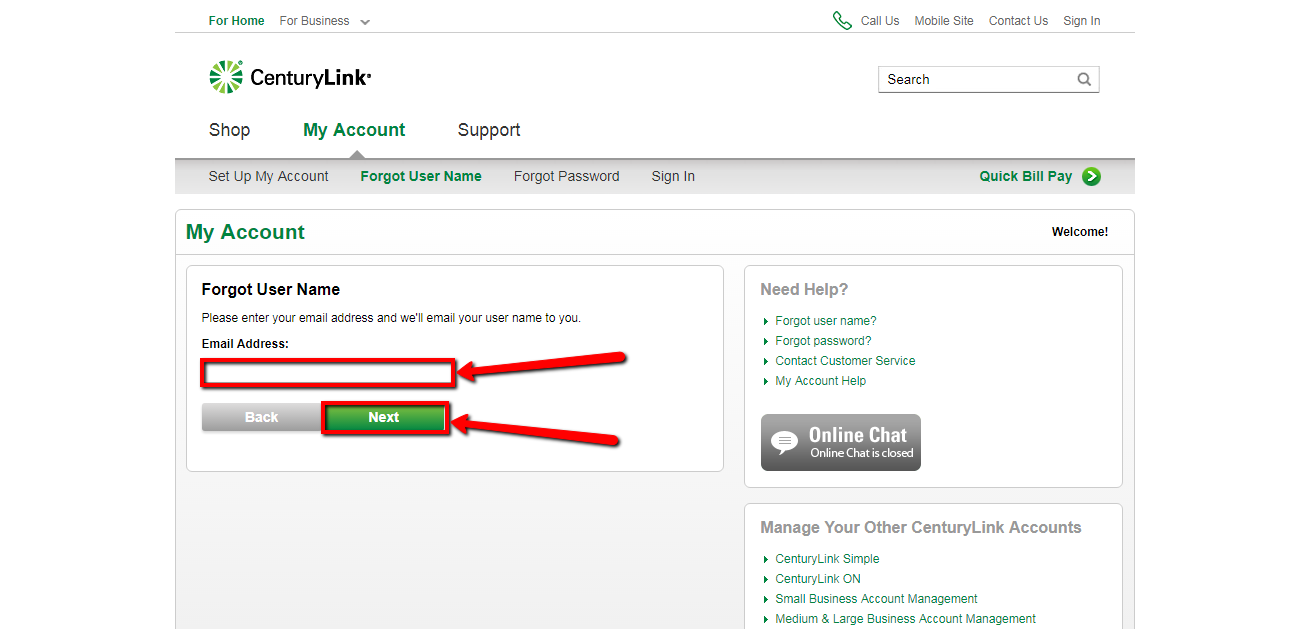 CenturyLink Online Bill Pay / Login CC Bank