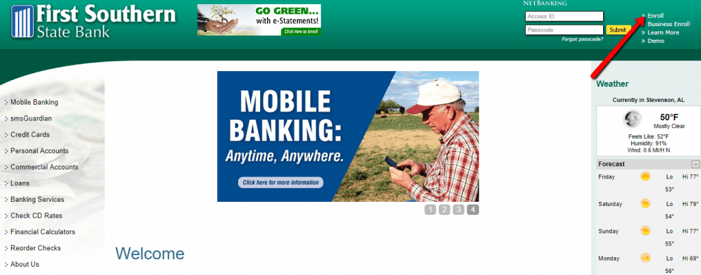 First Southern State Bank Online Banking Login CC Bank
