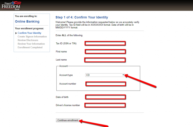 First Freedom Bank Online Banking Login CC Bank
