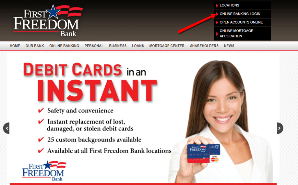 First Freedom Bank Online Banking Login CC Bank