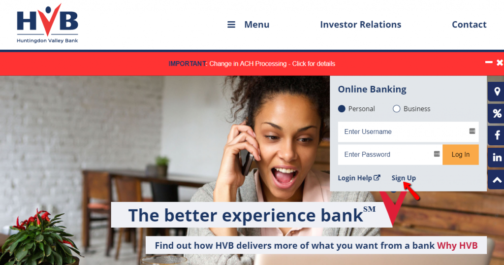 Huntingdon Valley Bank Online Banking Login CC Bank