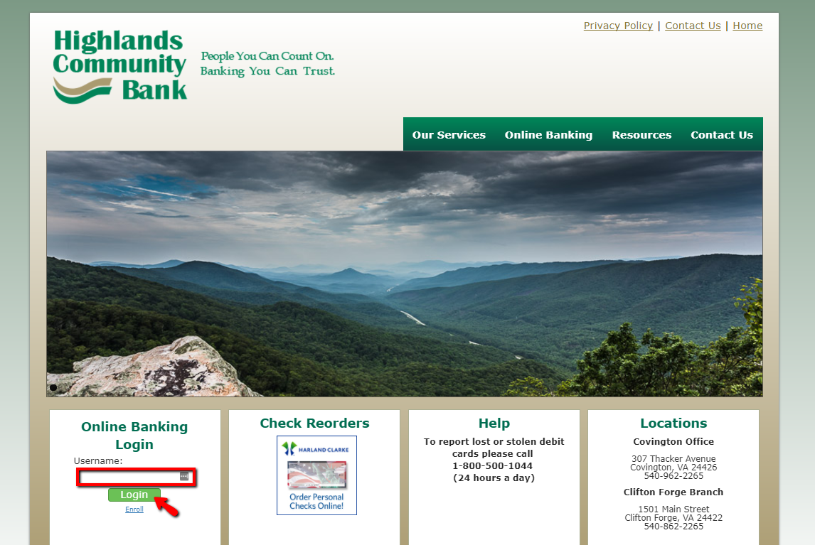 Highlands Community Bank Online Banking Login