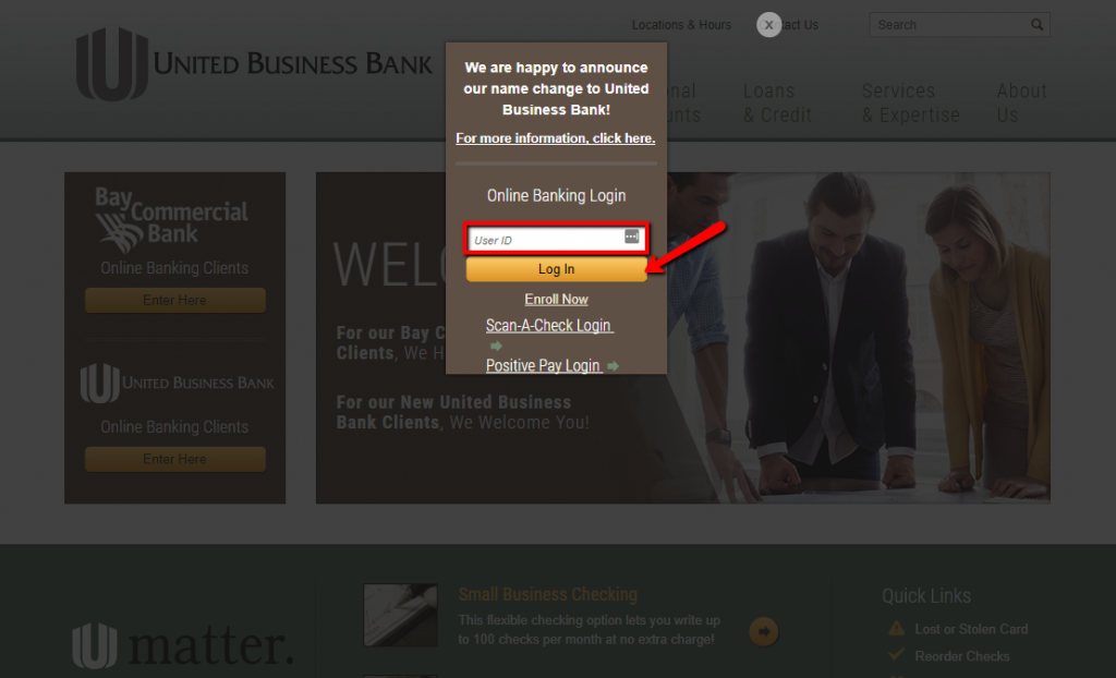 United Business Bank Online Banking Login CC Bank