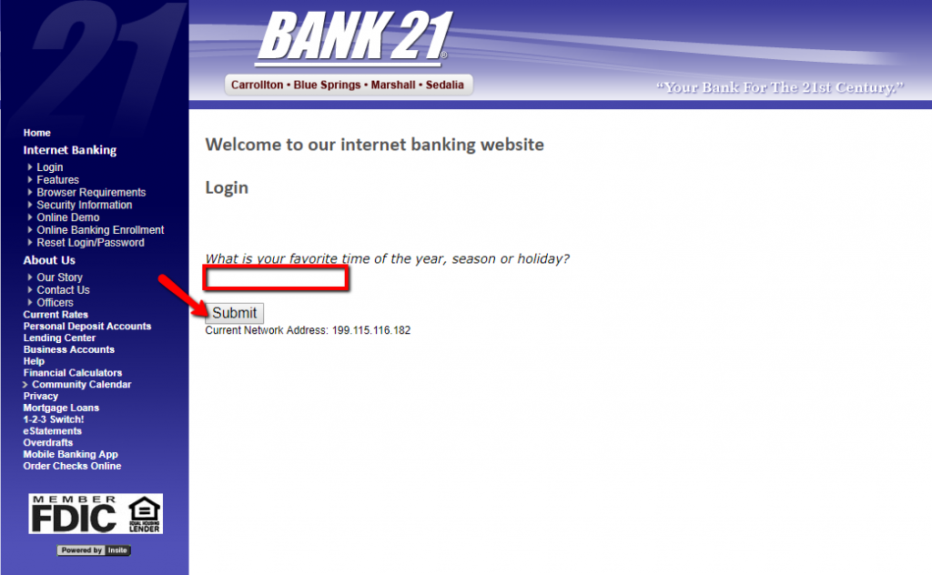 bank21 login